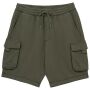 Duurzame verwassen herencargoshort van French Terry washed organic khaki XS