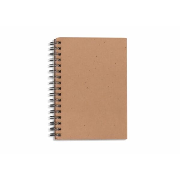 Spiraal notitieboekje zaadpapier - Licht Bruin Spiraal notitieboekje zaadpapier - Licht Bruin