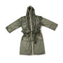 VINGA Louis luxe pluche RPET badjas maat S/M, groen