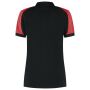 Poloshirt Bicolor Redefined Dames 206108 Black-Brightred XXL