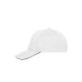 5 Panel Sandwich Cap Organic Cotton white/navy one size