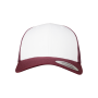 Retro Truckerpet met gekleurde klep MAROON / WHITE One Size