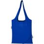 Madras Blend 140 g/m² GRS-gecertificeerde, gerecyclede, opvouwbare katoenen draagtas, 7 liter - Koningsblauw Madras Blend 140 g/m² GRS-gecertificeerde, gerecyclede, opvouwbare katoenen draagtas, 7 liter - Koningsblauw