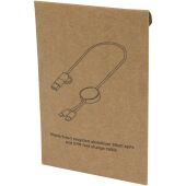 Alasia 5-in-1 30 cm datasynchronisatie- en 27 W snellaadkabel van gerecycled aluminium en plastic - Zwart