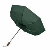 RAYNA FOLD - 21" auto paraplu houten greep - Groen