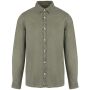 Ecologisch verwassen herenoverhemd washed pale khaki S