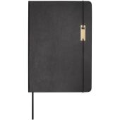 Legato set met A5 notitieboek en rollerbalpen (blauwe inkt) - Zwart