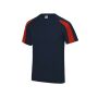 CONSTRAST COOL T, FRENCH NAVY / FIRE RED, XXL, JUST COOL