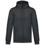 Gerecycled sweater met rits en capuchon uniseks Dark Grey 4XL