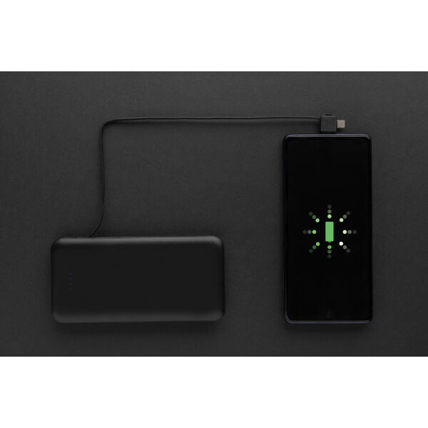 Lockhart RCS gerecycled plastic 10.000 powerbank, zwart Lockhart RCS gerecycled plastic 10.000 powerbank, zwart