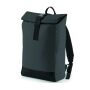 REFLECTIVE ROLL-TOP BACKPACK, BLACK REFLECTIVE, One size, BAG BASE