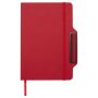 Nexus A5 notitieboek met harde kaft met combo pen en potlood (zwarte inkt) - Rood