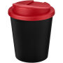 Americano® Espresso Eco 250 ml gerecyclede beker met knoeibestendig deksel - Zwart/Rood Americano® Espresso Eco 250 ml gerecyclede beker met knoeibestendig deksel - Zwart/Rood