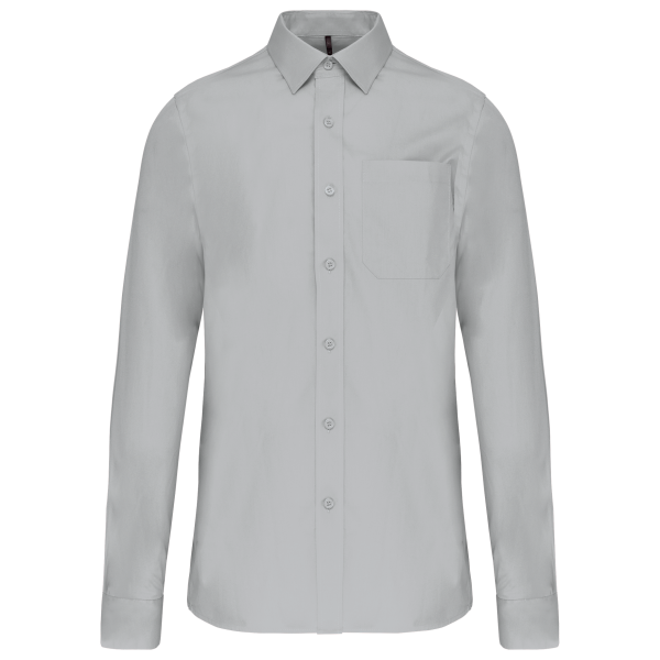 Heren poplin overhemd lange mouwen