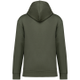 Ecologische uniseks sweater met capuchon en verlaagde schouders in geborsteld fleece Organic Khaki L
