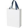 Smartfold papieren tas van 210 g/m² met lintgrepen en een glanzende laminaatlaag - 24 x 10 x 32 cm - Blauw Smartfold papieren tas van 210 g/m² met lintgrepen en een glanzende laminaatlaag - 24 x 10 x 32 cm - Blauw
