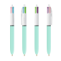 BIC® 4 Colours Fashion balpen 4 Colours Fashion balpen LP light Blue_UP white_RI Black
