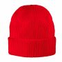 Exclusive Recycled Fine Rib Beanie, Rood
