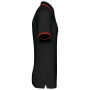 Herenpolo met korte mouwen en contrasterende bies Black / Red S