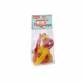 Blokzakje met kopkaartje en 100 gram snoep, Transparant/Wit, Fruitsleutels Blokzakje met kopkaartje en 100 gram snoep, Transparant/Wit, Fruitsleutels