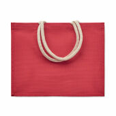 AURA - Jute tas met katoenen hengsels - Rood