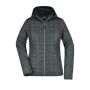 Ladies' Knitted Hybrid Jacket grey-melange/anthracite-melange S