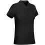 Prince biologisch katoenen damespolo met korte mouwen - Zwart - 3XL