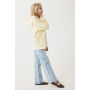 IQONIQ Yengo kids recycled katoen hoodie met steekzakken, cream yellow (910)