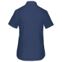Overhemd in onderhoudsvriendelijk polykatoen-popeline korte mouwen dames Deep Blue 3XL