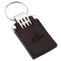 Sleutelhanger P02608, Leder, Zwart