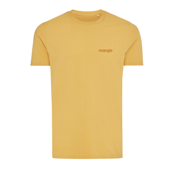 Iqoniq Bryce gerecycled katoen t-shirt, ochre yellow
