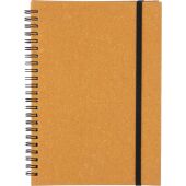 Gerecycled leren notitieboek A5 Egon zwart