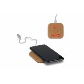 Square cork Wireless charger 5W - Natuur