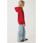 IQONIQ Yengo kids recycled katoen hoodie met steekzakken, rood (910)