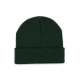 Gerecyclede muts met gebreide omslag Forest Green One Size