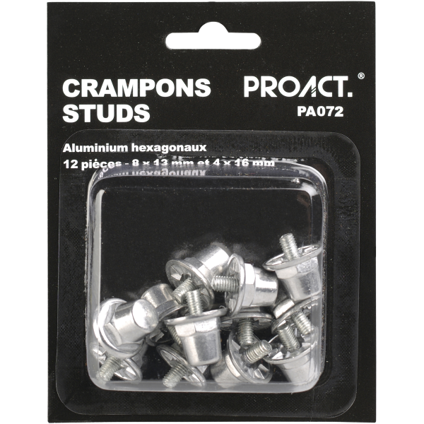 Boîte de 12 crampons alu hexagonaux Boîte de 12 crampons alu hexagonaux