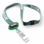 Polyester sublimatie lanyard met ovale badge reel met logo