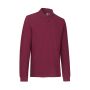 Poloshirt met lange mouw | stretch - Bordeaux, XS