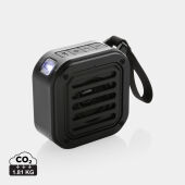 3W RCS gerecycled plastic draadloze Sunwave solar speaker, zwart