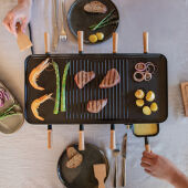 BOSKA Raclette Gourmet Party, 8 Personen (EU Type F), zwart