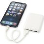 Asama type-C powerbank van 5000 mAh van gerecycled plastic - Wit