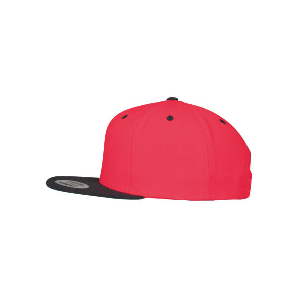 Zweifarbige Classic Snapback Cap RED / BLACK One Size