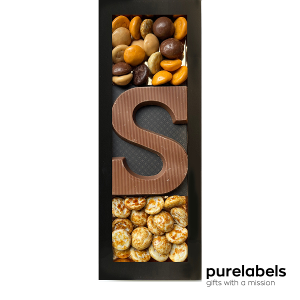 Sinterklaas chocolade |  Chocoladeletter met kruidnoten