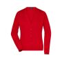 Ladies' V-Neck Cardigan red XXL