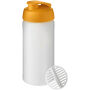 Baseline® Plus 500 ml sportfles met shaker bal - Oranje/Frosted transparant