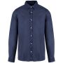 Ecologisch verwassen herenoverhemd washed navy 3XL