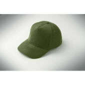 WALE - 5 panelen corduroy baseballcap - Legergroen