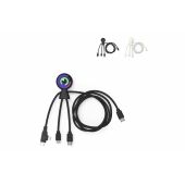 Xoopar Mr. Bio Long Multi Kabel USB-C 1 Meter  - Wit