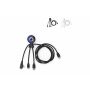 Xoopar Mr. Bio Long Multi Kabel USB-C 1 Meter  - Wit