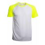SP Trail sportshirt, 140 gr/m² - Wit/Fluo geel